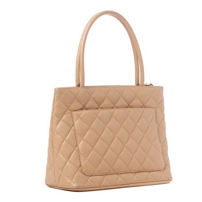 Chanel Caviar Quilted Medallion Tote Beige 2 of 9