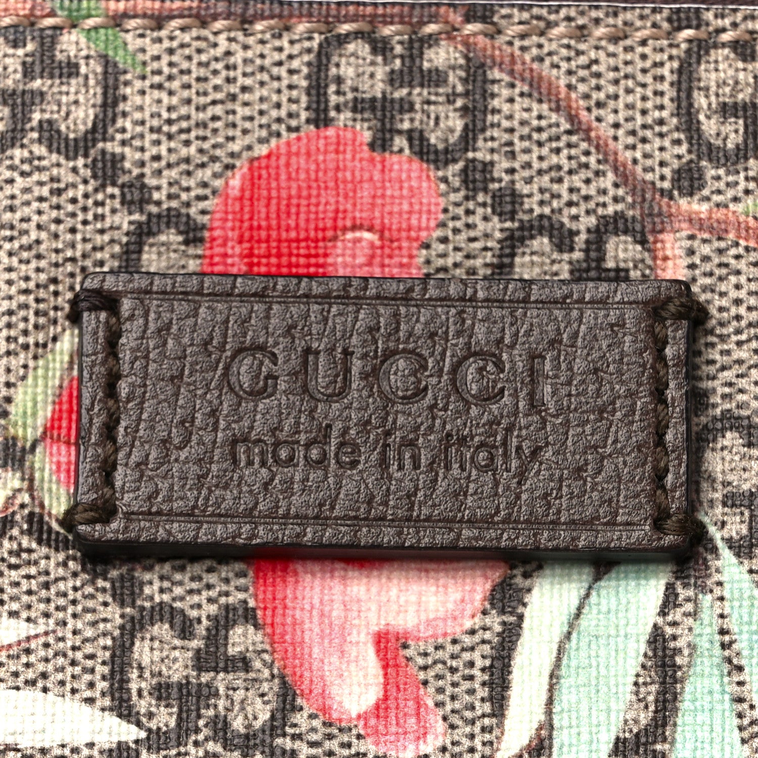 Gucci GG Supreme Monogram Tian Web Medium Flat Messenger Beige Multicolor New Acero 9 of 12