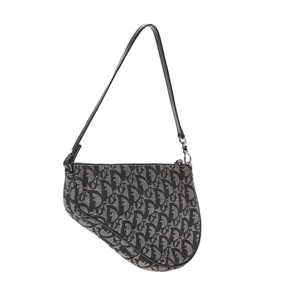 Christian Dior Monogram Mini Saddle Pochette Black 3 of 8