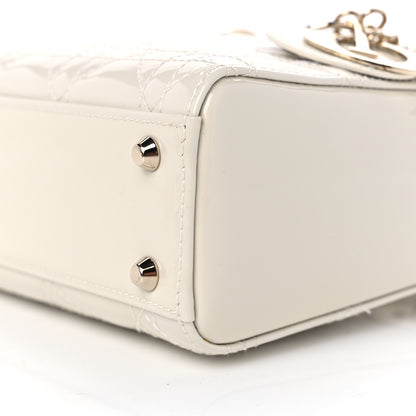 Christian Dior Patent Cannage Mini Lady Dior Ivory 8 of 8