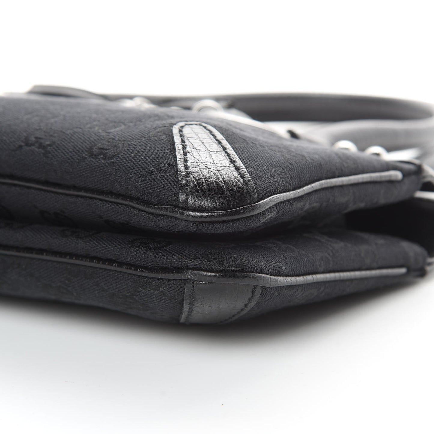 Monogram Horsebit Chain Shoulder Bag Black