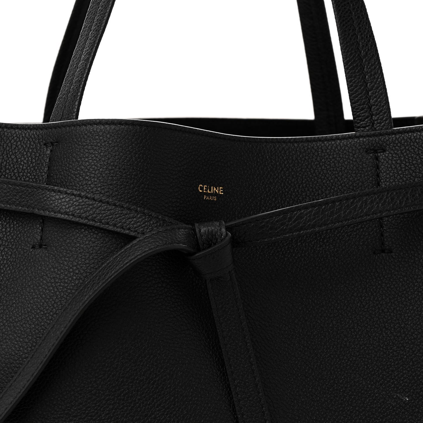 Soft Grained Calfskin Small Belt Cabas Phantom Black