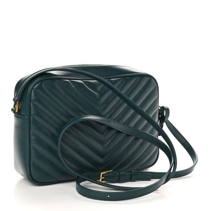 Saint Laurent Calfskin Matelasse Monogram Lou Camera Bag Sea Turquoise 3 of 9