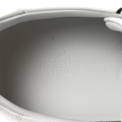 Hermes Epsom Mens Boomerang Sneakers 43.5 White Black 8 of 10