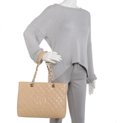 Chanel Caviar Grand Shopping Tote GST Beige Clair 2 of 9