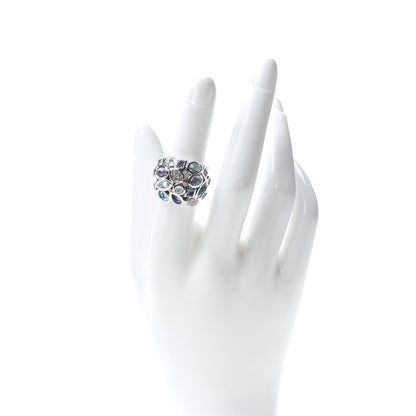 David Yurman Sterling Silver Diamond Iolite Topaz Confetti Ring 54 6.75 2 of 4