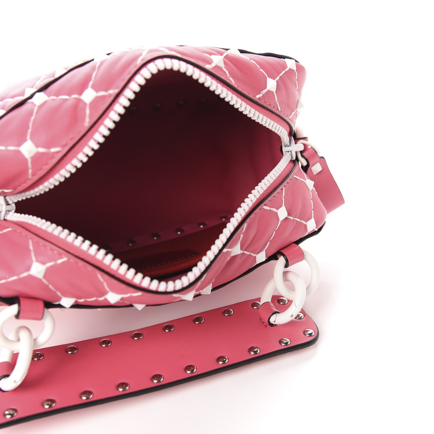 Valentino Garavani Lambskin Free Rockstud Spike Camera Bag Shadow Pink 5 of 10