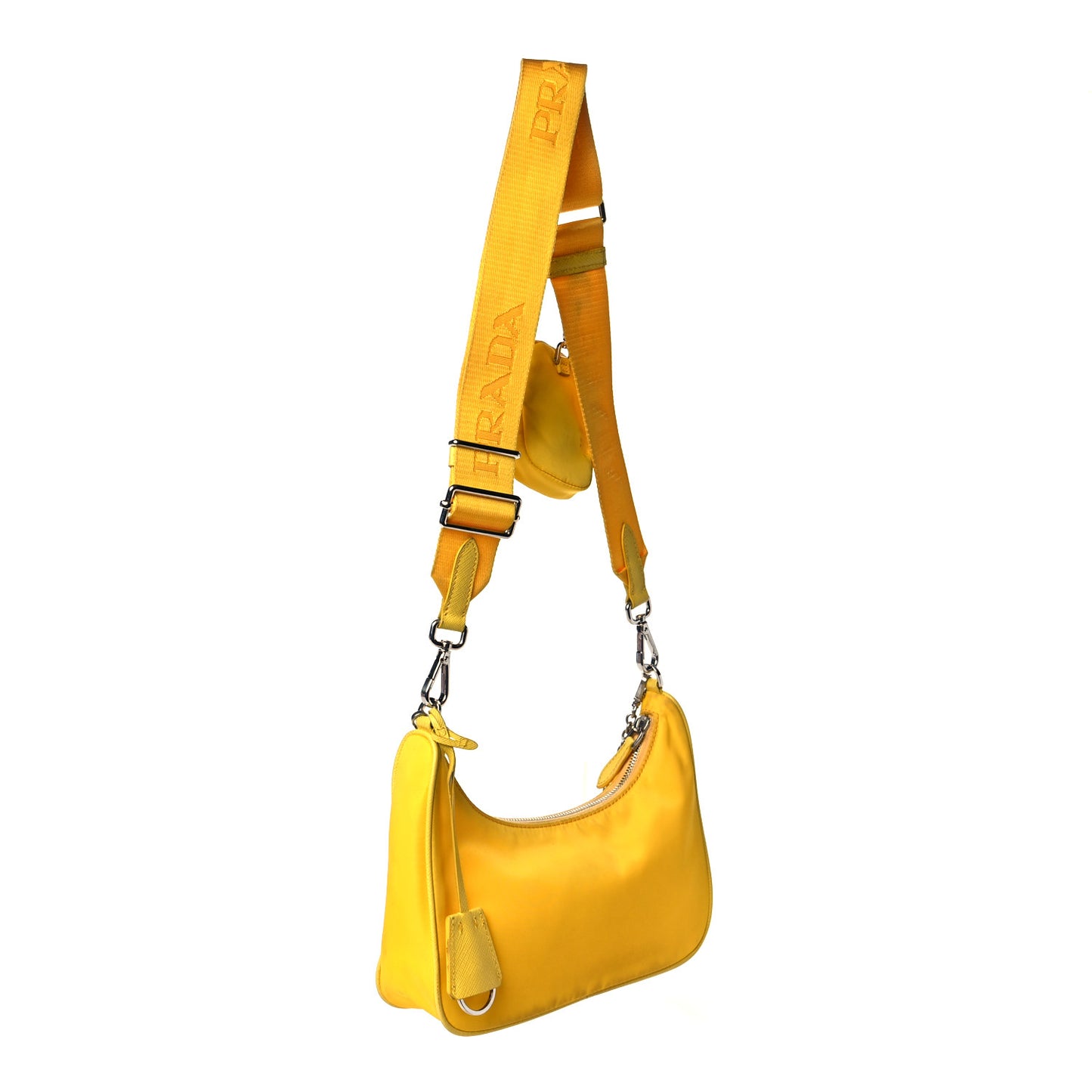 Tessuto Nylon Saffiano Re-Edition 2005 Shoulder Bag Giallo