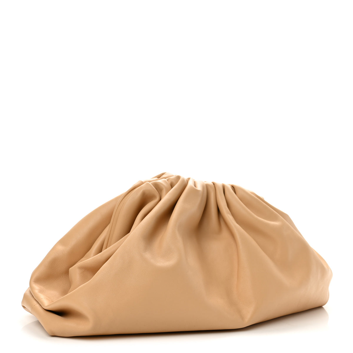 Smooth Butter Calf The Pouch Oversized Clutch Almond