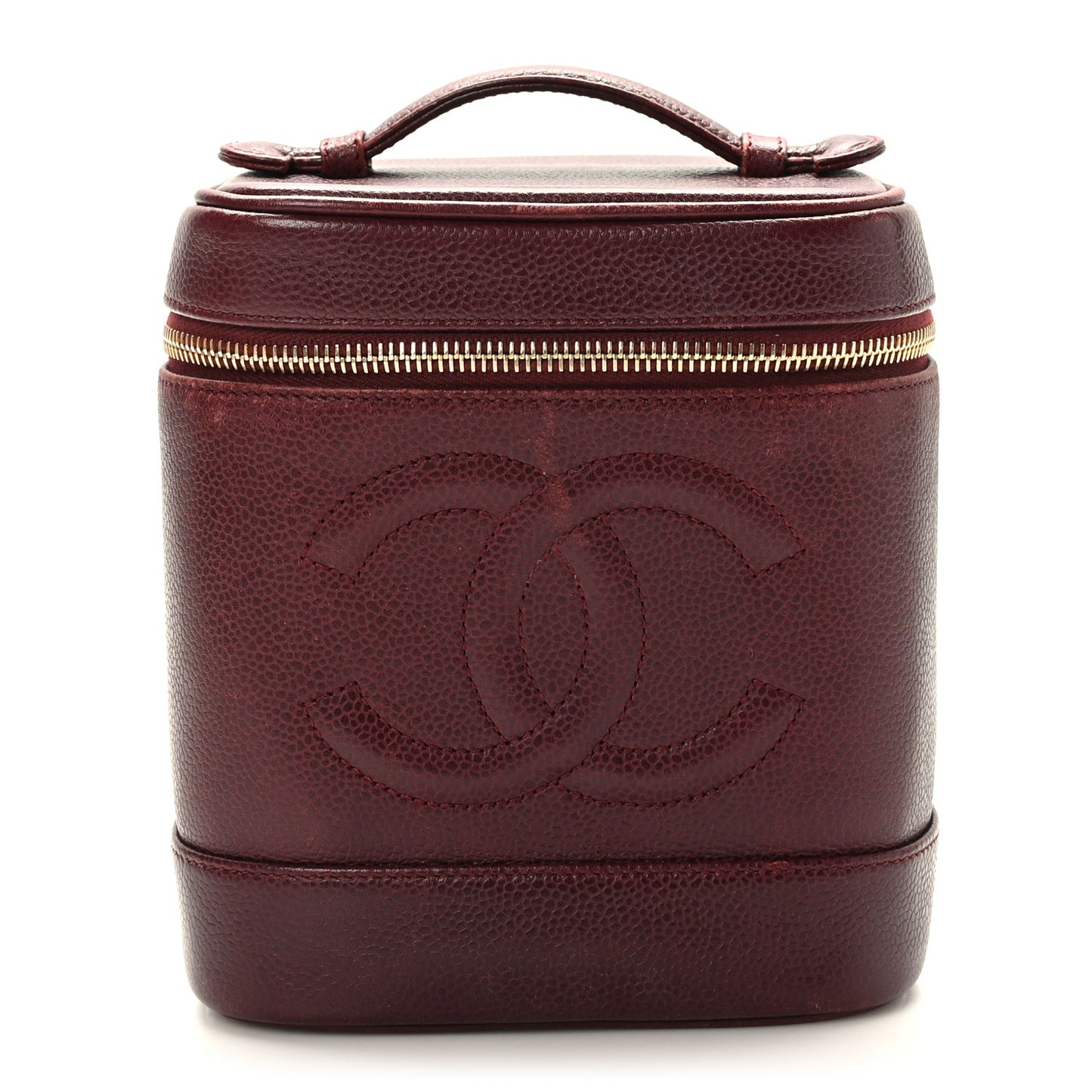 Caviar Vanity Cosmetic Case Burgundy