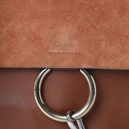 Chloe Suede Calfskin Medium Faye Shoulder Bag Tobacco 6 of 15