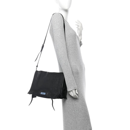 Prada Glace Calf Etiquette Flap Black Astrale 2 of 10