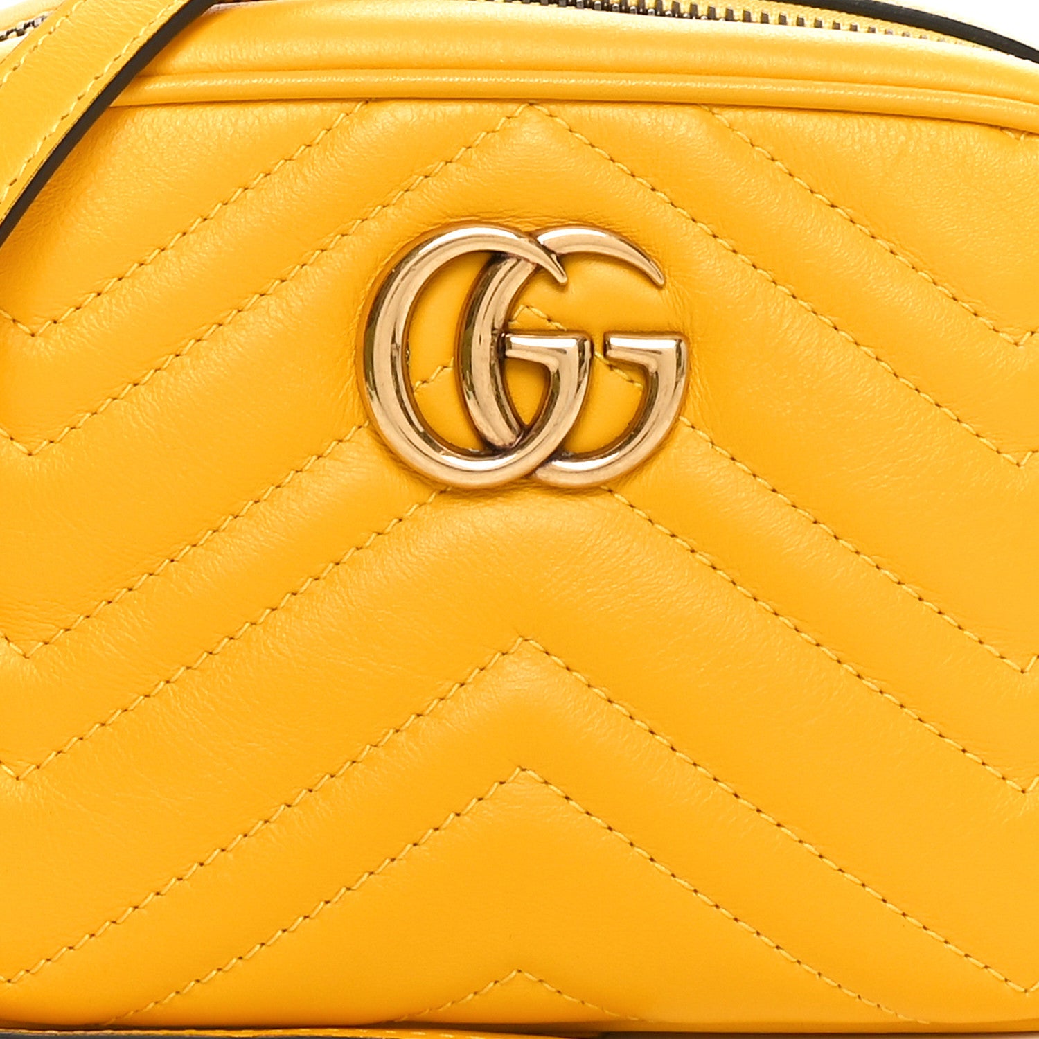 Gucci Calfskin Matelasse Mini GG Marmont Chain Shoulder Bag Stone Topaz 8 of 11