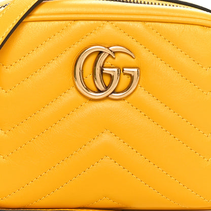 Gucci Calfskin Matelasse Mini GG Marmont Chain Shoulder Bag Stone Topaz 8 of 11