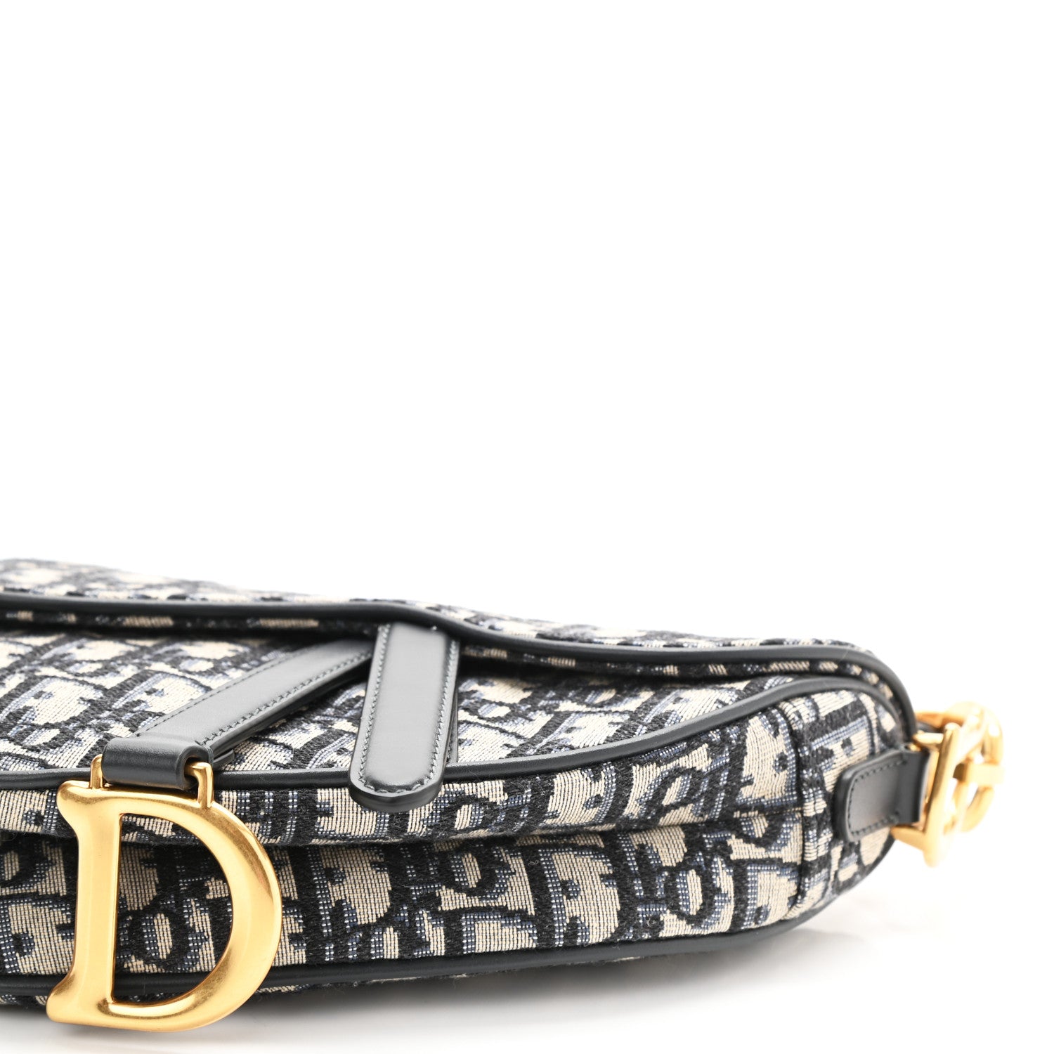 Christian Dior Oblique Mini Saddle Bag Blue 10 of 10
