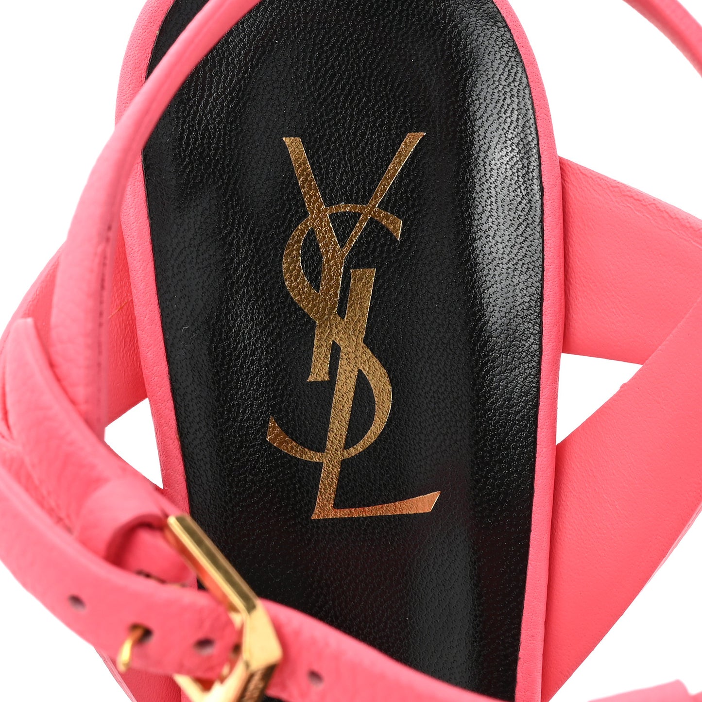 Grained Calfskin Tribute 75 Platform Sandals 38 Rose Clair