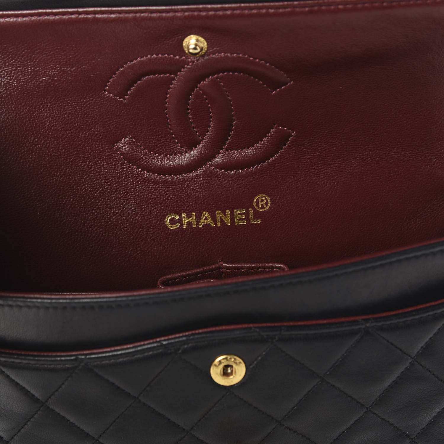 Chanel Lambskin Quilted Small Double Flap Black 8 of 12