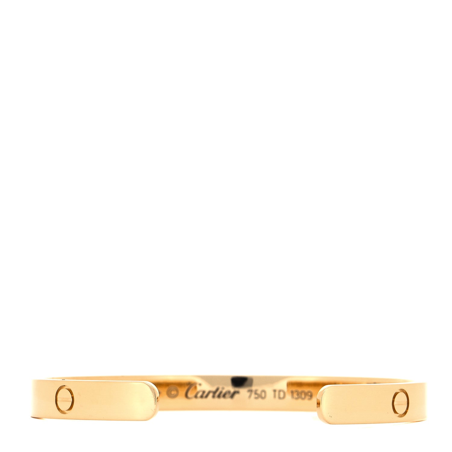Cartier 18K Yellow Gold LOVE Cuff Bracelet 18 3 of 5
