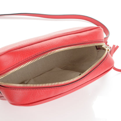Gucci Pebbled Calfskin Small Soho Disco Bag Tabasco Red 5 of 7