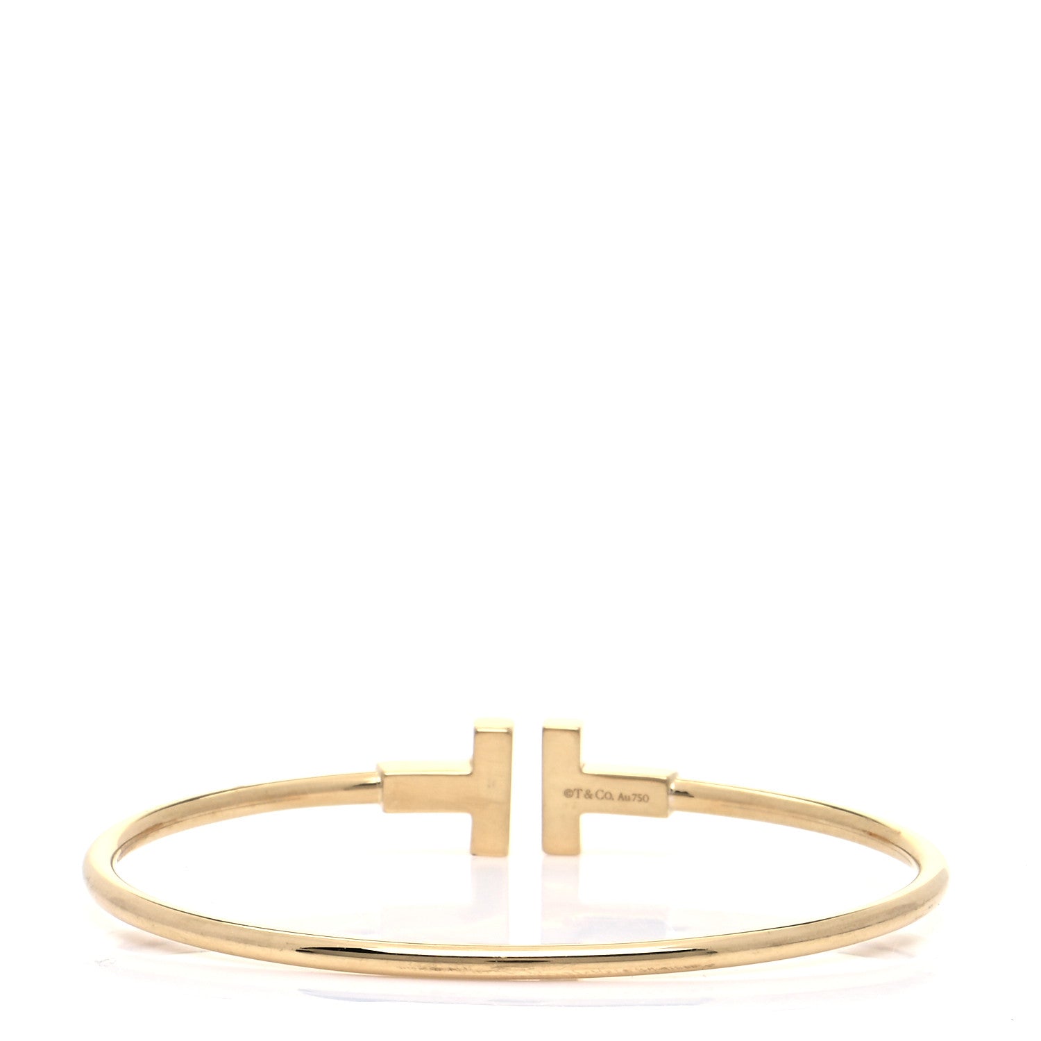 Tiffany 18K Yellow Gold T Wire Bracelet 3 of 6