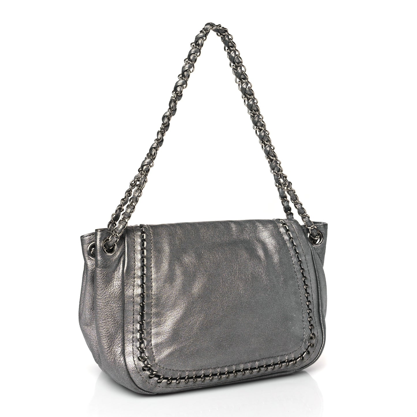 Luxe Ligne Flap Bag Silver