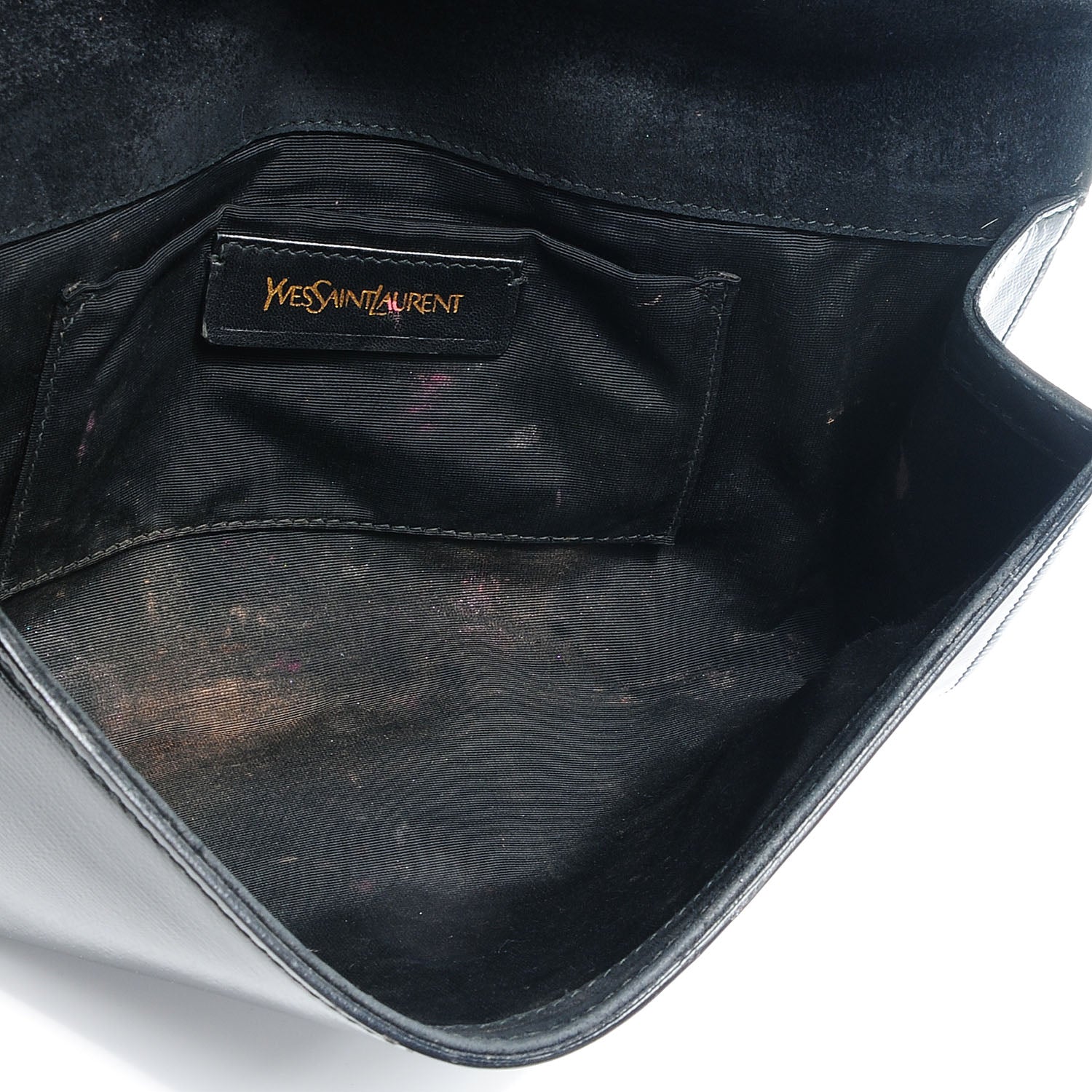 Saint Laurent Textured Patent Leather ChYc Clutch Black 5 of 7