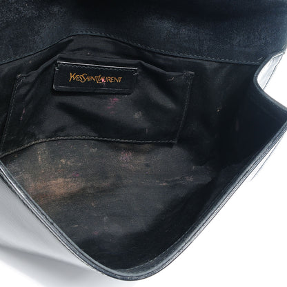 Saint Laurent Textured Patent Leather ChYc Clutch Black 5 of 7