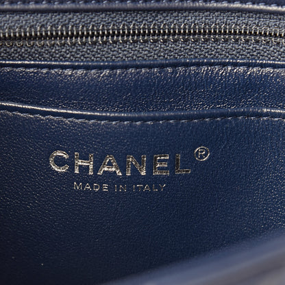 Chanel Lambskin Quilted Mini Rectangular Flap Dark Blue 6 of 12