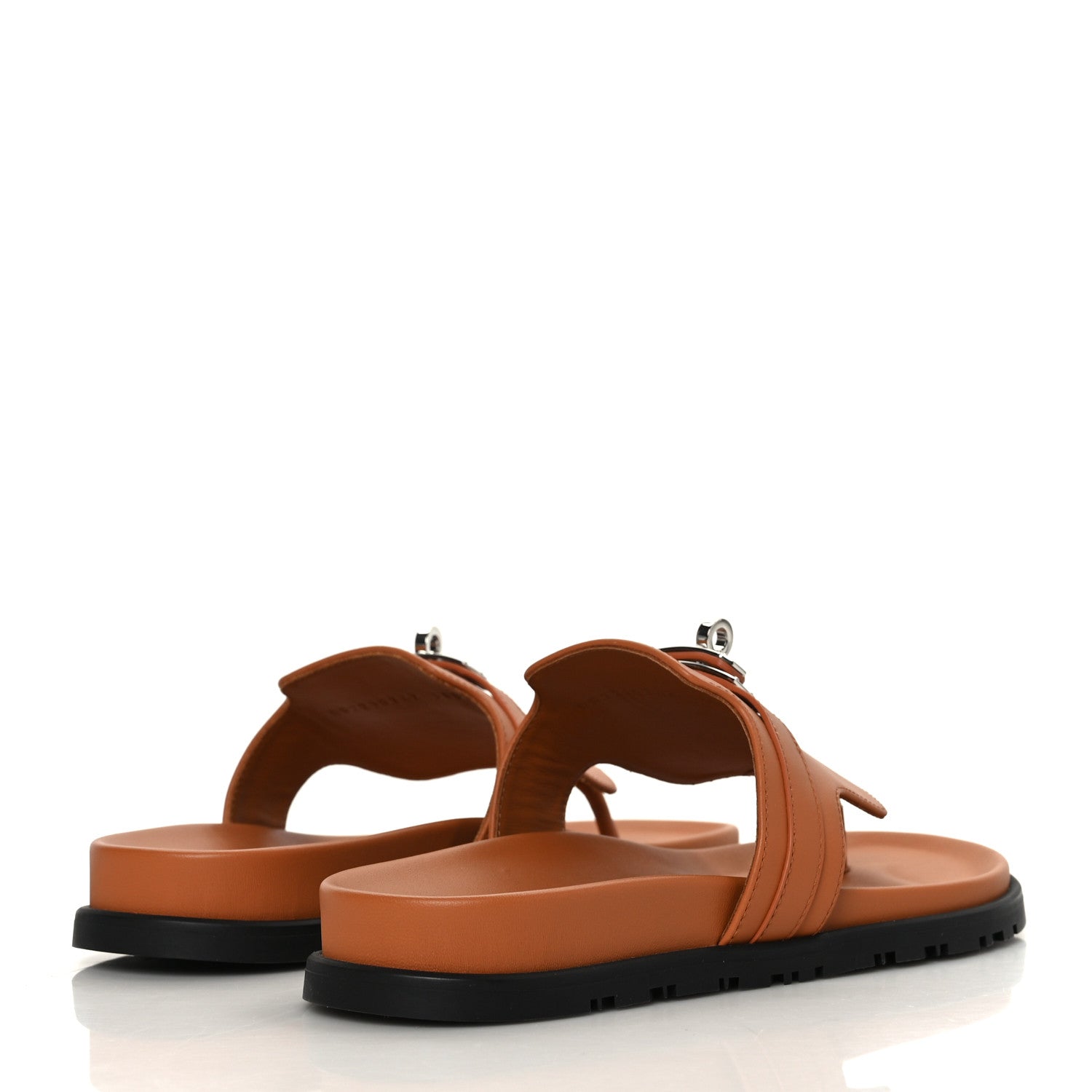 Hermes Calfskin Womens Empire Sandals 38 Marron Glaise 4 of 8