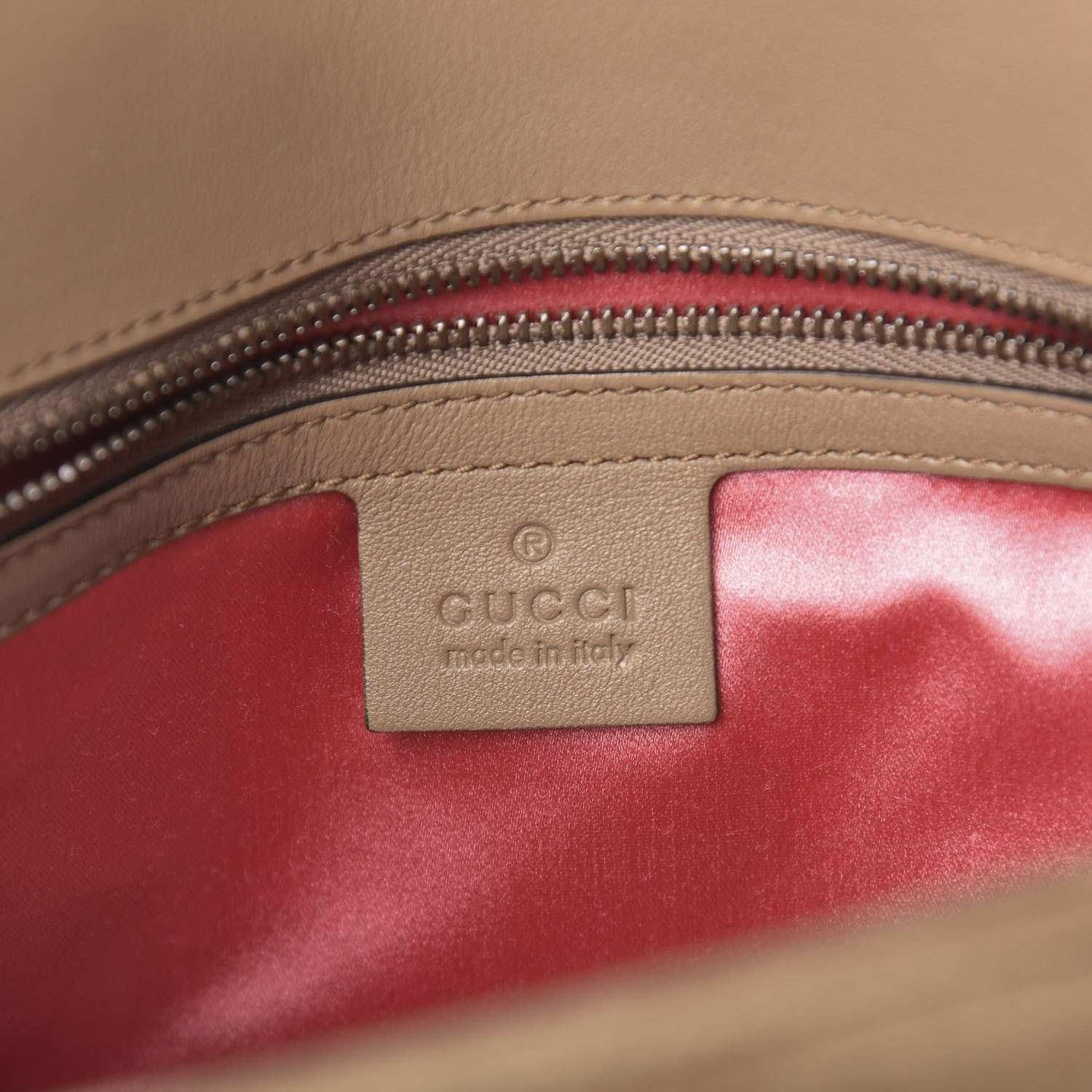 Gucci Velvet Matelasse Small GG Marmont Shoulder Bag Taupe 6 of 10