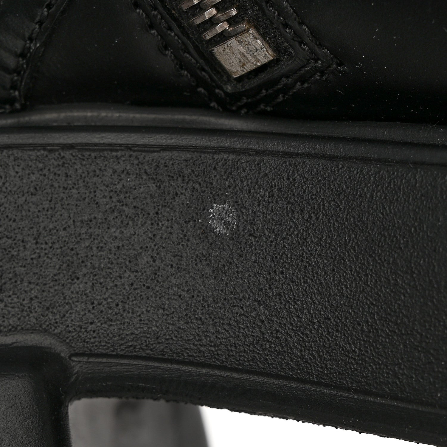 Prada Spazzolato Rois Re-Nylon Metal Triangle Logo Monolith Pouch Pocket 55mm Tall Combat Boots 39 Black 8 of 11