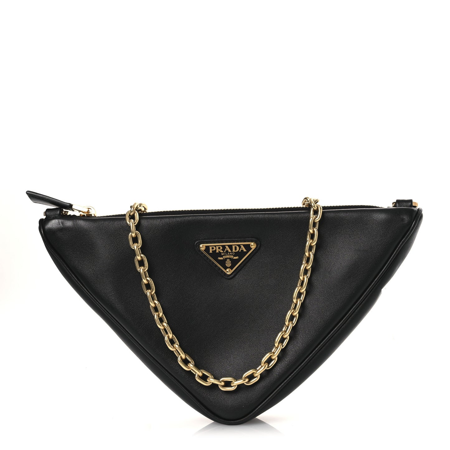 Nappa Triangle Pouch Black