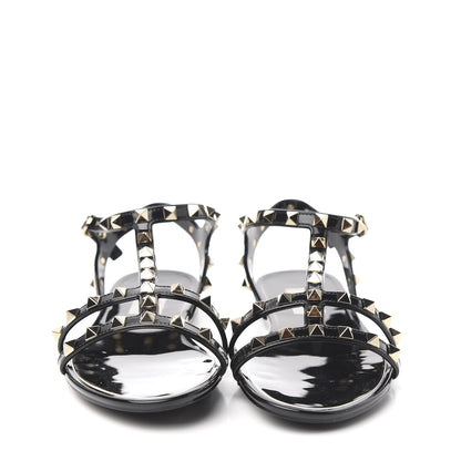 Valentino Garavani PVC Jelly Rockstud Caged Sandals 39 Black 2 of 8