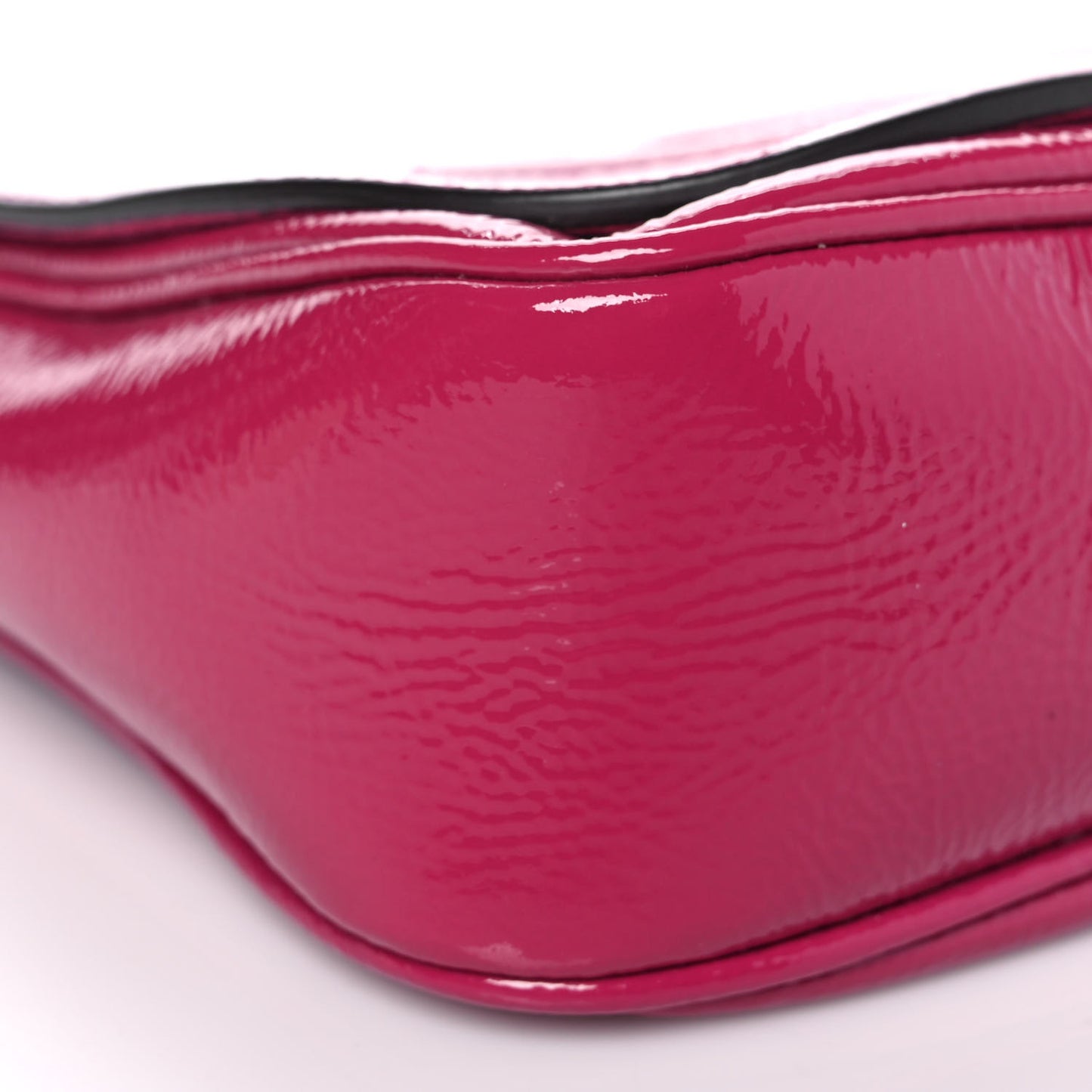 Vernice Naplack Small Soho Flap Crossbody Bright Bougainvillea