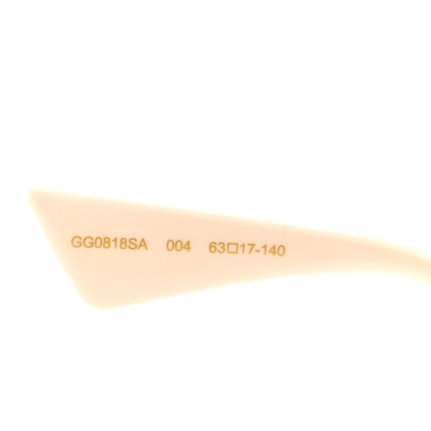 Metal Fork Square Frame Sunglasses GG0818SA Yellow