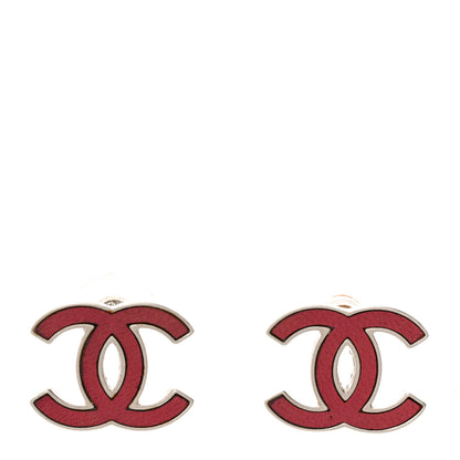 Chanel Lambskin CC Earrings Pink 1 of 4