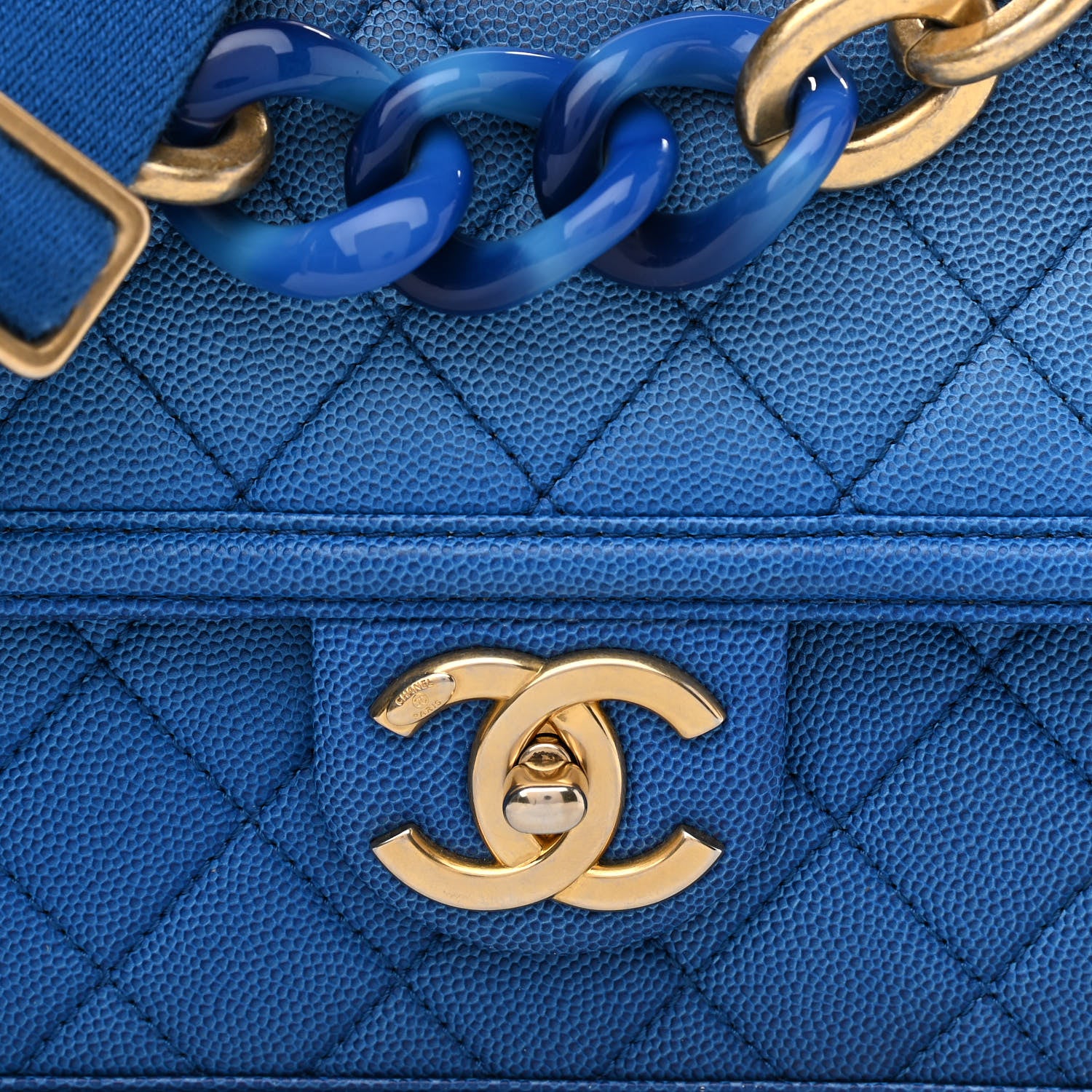 Chanel Caviar Quilted Medium Sunset On The Sea Flap Blue 7 of 9