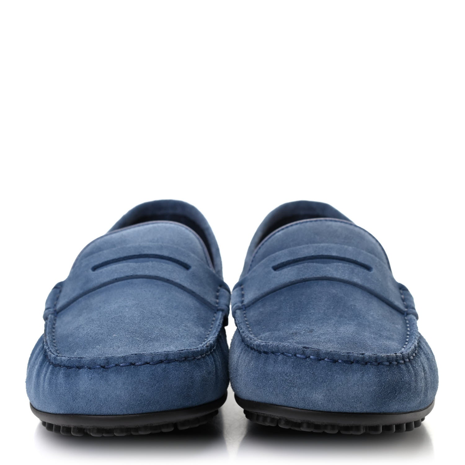 Gucci Suede Web Mens Kanye Driver Loafers 9 Blue 2 of 8