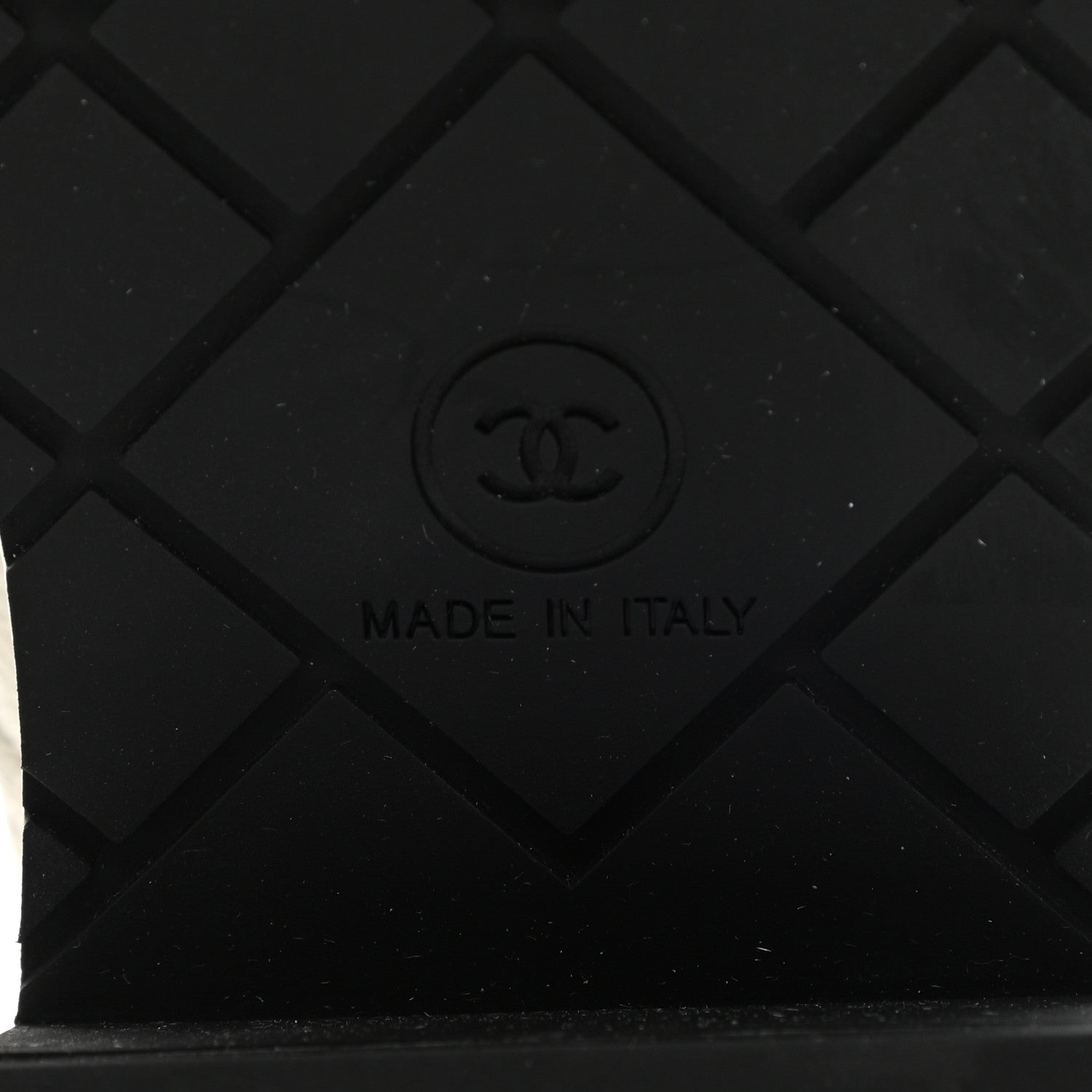 Chanel Pearly Calfskin Patent Calfskin Quilted Lace Up Boots 35 White Light Gray Black 6 of 9