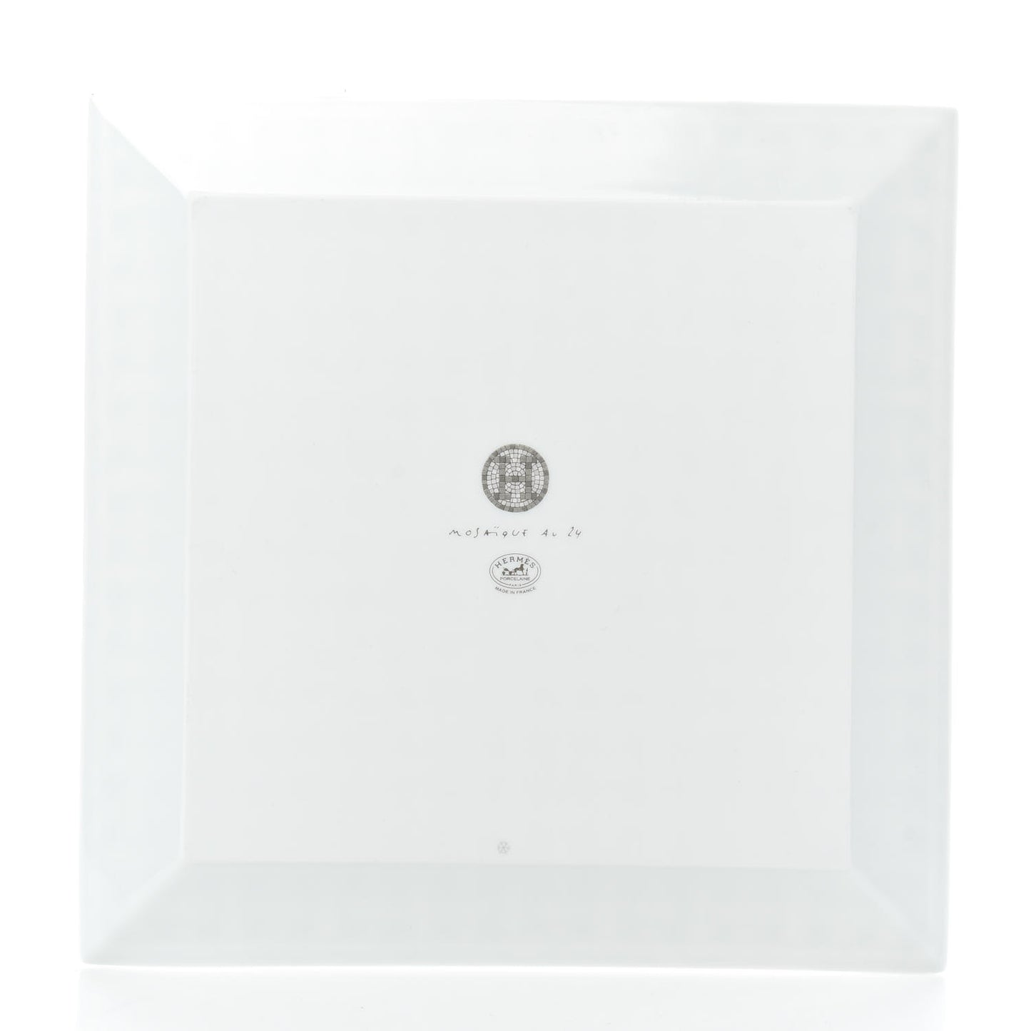 Porcelain Mosaique au 24 Square Plate Platinum
