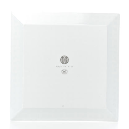 Hermes Porcelain Mosaique au 24 Square Plate Platinum 3 of 6