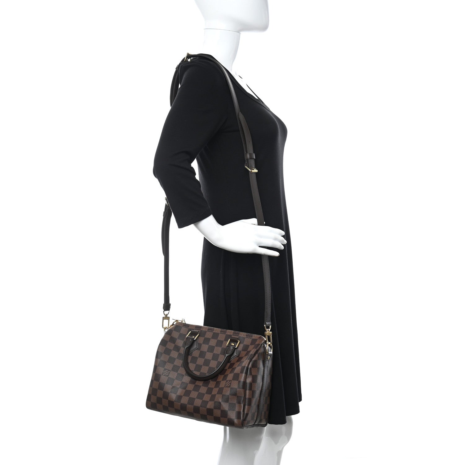 Louis Vuitton Damier Ebene Speedy Bandouliere 25 2 of 5