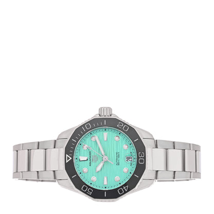 Tag Heuer Stainless Steel Diamond 36mm Aquaracer 300M Automatic Watch Green WBP231K 2 of 5