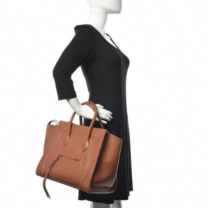 Celine Natural Calfskin Medium Phantom Luggage Tan 2 of 20