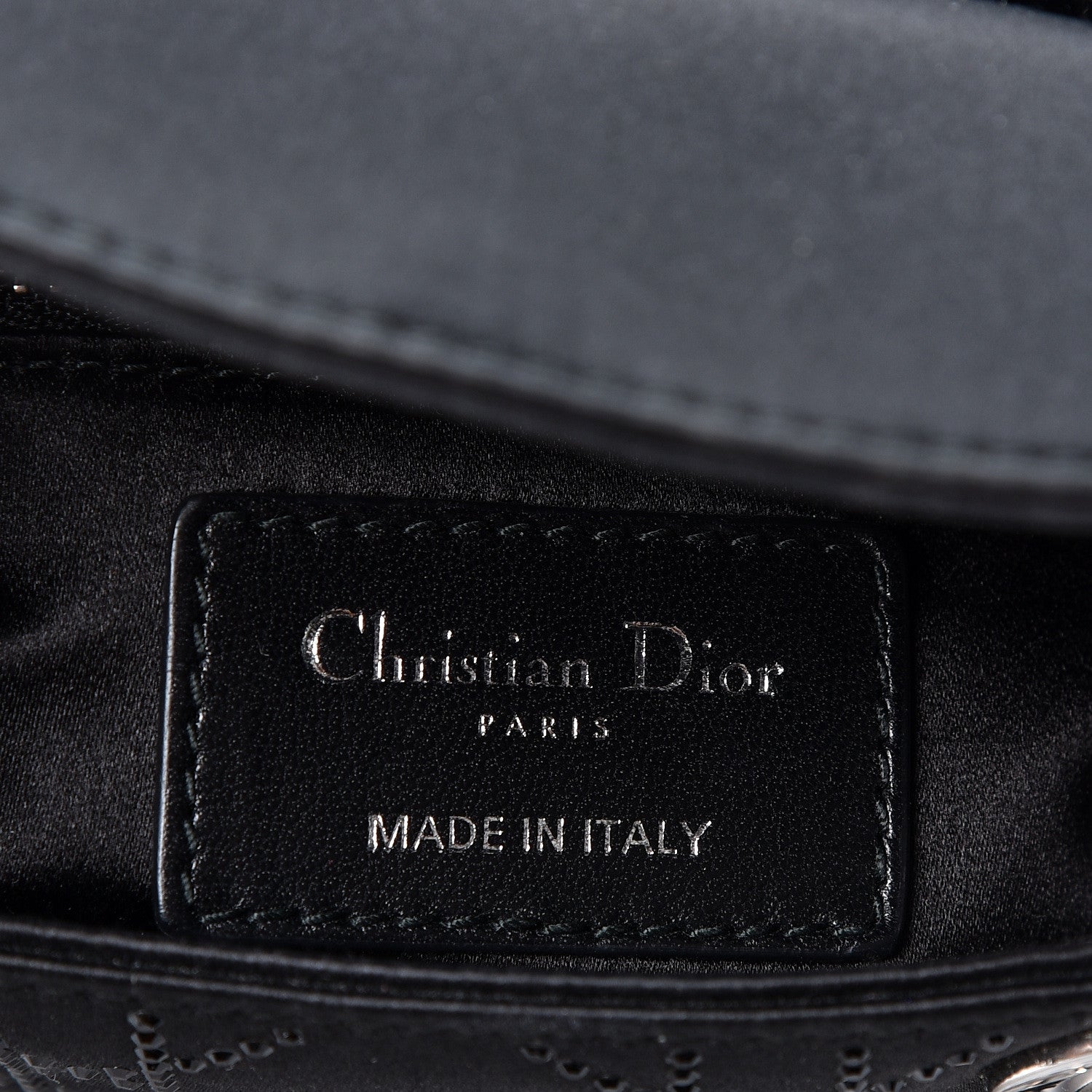 Christian Dior Satin Crystal Cannage Mini Lady Dior Black 5 of 8