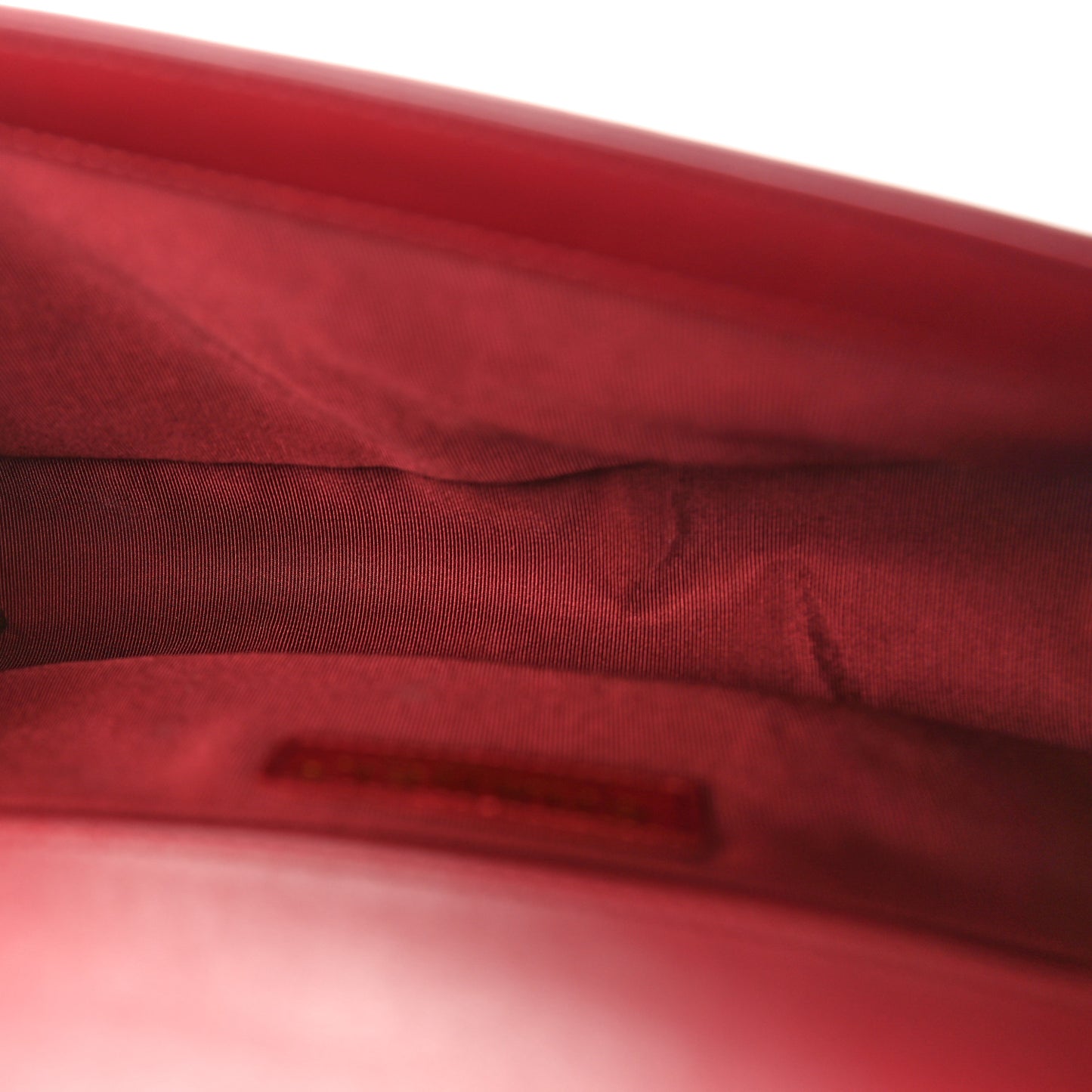 Lambskin Quilted Medium Boy Flap Dark Red