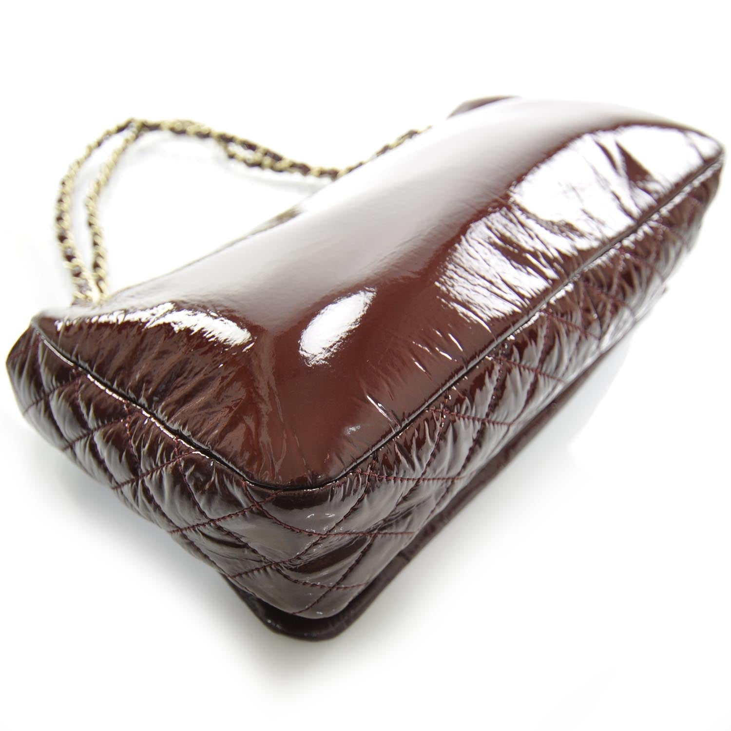 Chanel Vinyl Rock and Chain Medium Flap Bordeaux 6 of 12