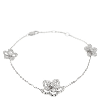 Graff 18K White Gold Diamond Wild Flower Bracelet 1 of 4