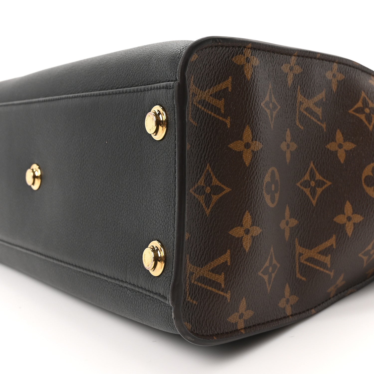 Louis Vuitton Calfskin Monogram On My Side MM Black 9 of 9