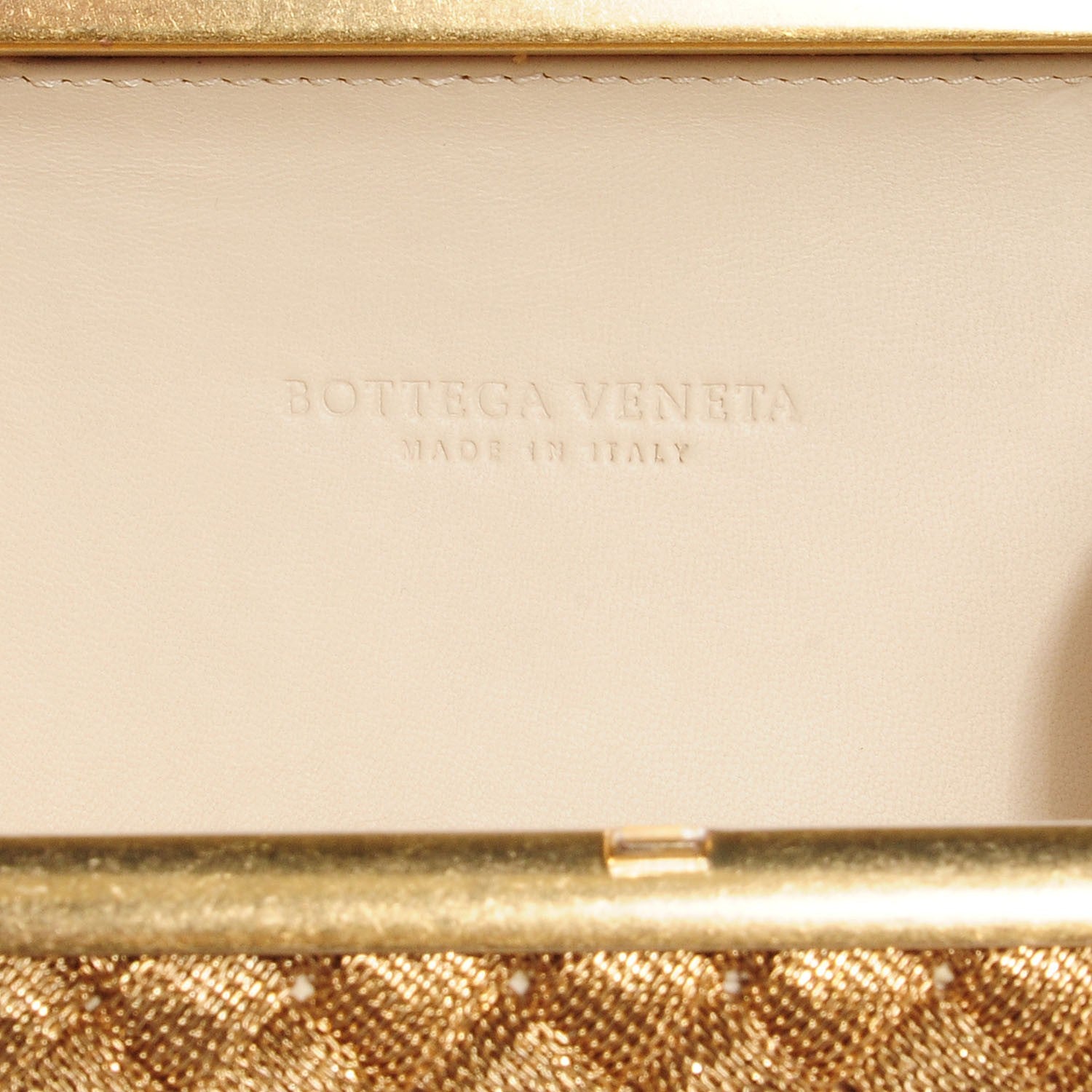Bottega Veneta Intreccio Oro Bruciato Knot Clutch 5 of 6
